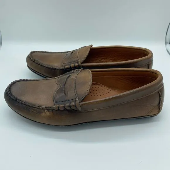 AE by Allen Edmonds Men's size 9 Brown Leather Siesta Key Driving Shoes Loafers