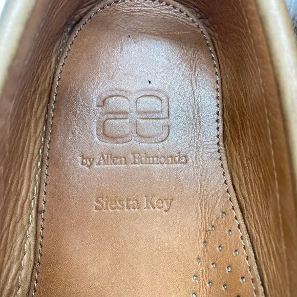 AE by Allen Edmonds Men's size 9 Brown Leather Siesta Key Driving Shoes Loafers