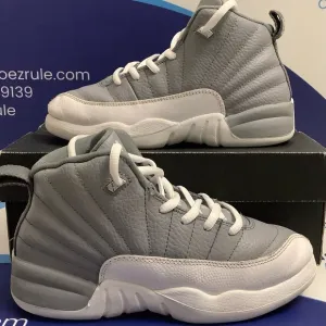 Air Jordan 12 Stealth White Cool Grey Kids 2y
