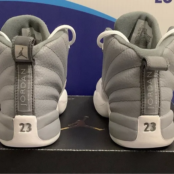 Air Jordan 12 Stealth White Cool Grey Kids 2y