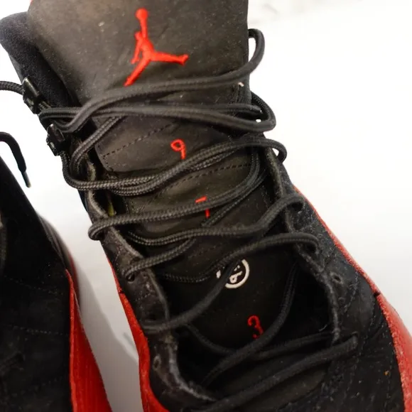Air Jordan Shoes Retro Flu Game 2009 Mens 11.5 Black Red Leather Sneakers Sports