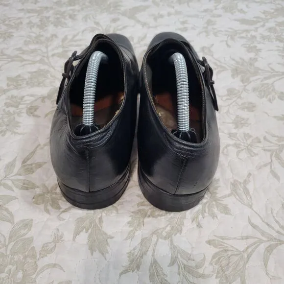 Alden Black Monk Strap Mens Calfskin Leather‎  Dress Shoes Size 9.5 A/C