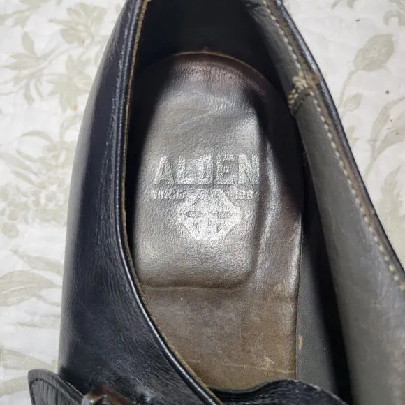 Alden Black Monk Strap Mens Calfskin Leather‎  Dress Shoes Size 9.5 A/C