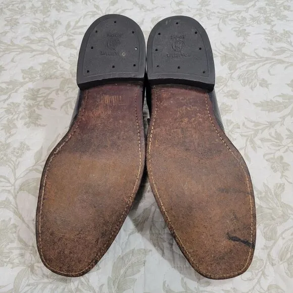 Alden Black Monk Strap Mens Calfskin Leather‎  Dress Shoes Size 9.5 A/C