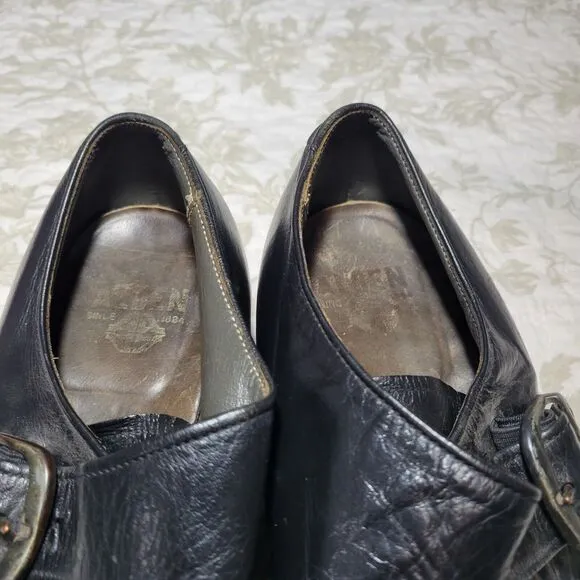 Alden Black Monk Strap Mens Calfskin Leather‎  Dress Shoes Size 9.5 A/C