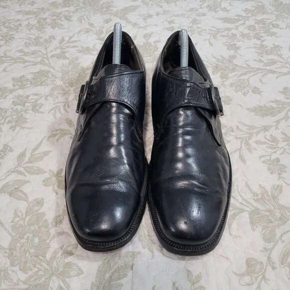 Alden Black Monk Strap Mens Calfskin Leather‎  Dress Shoes Size 9.5 A/C