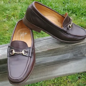 Alden Cape Cod Collection Brown Leather Loafers With Horse Bit Detail 8.5 D