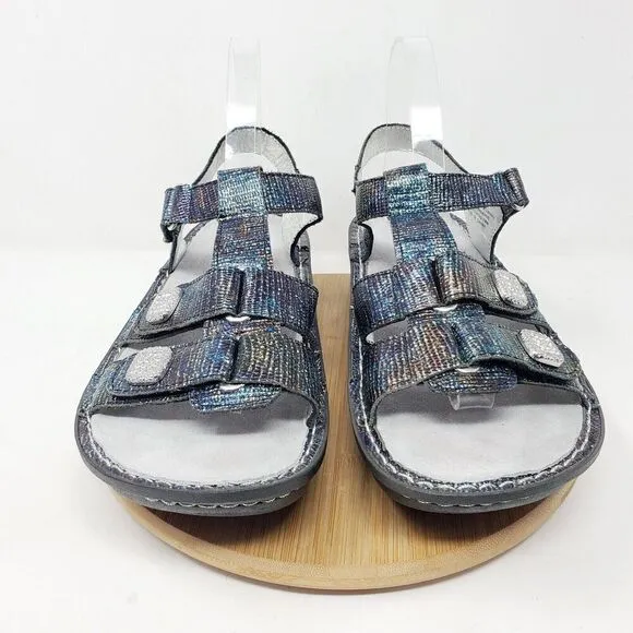 Alegria Kleo Sandals Womens 40 Glimmer Glam Colorful Strappy Heel Strap Shoes