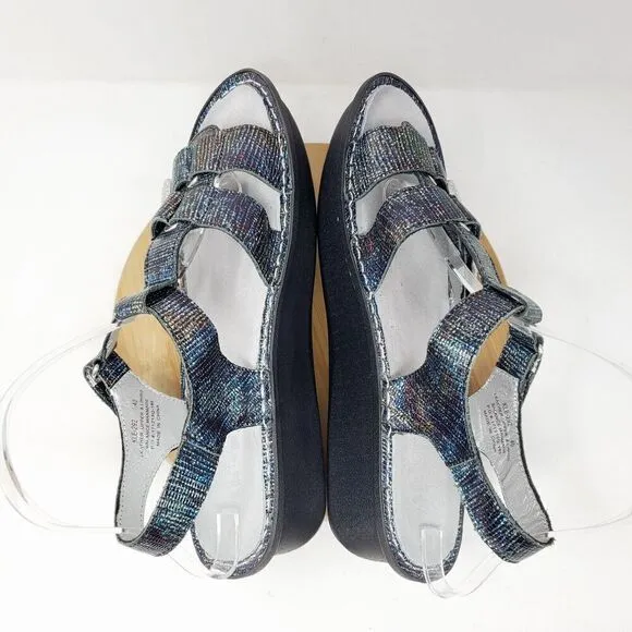Alegria Kleo Sandals Womens 40 Glimmer Glam Colorful Strappy Heel Strap Shoes