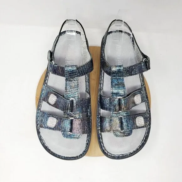 Alegria Kleo Sandals Womens 40 Glimmer Glam Colorful Strappy Heel Strap Shoes