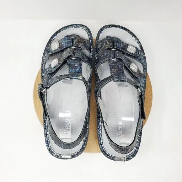 Alegria Kleo Sandals Womens 40 Glimmer Glam Colorful Strappy Heel Strap Shoes