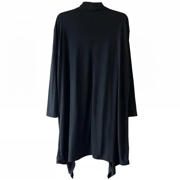 All Season Knit Cardigan Light Weight Flowy Pretty Garden Black Size Medium