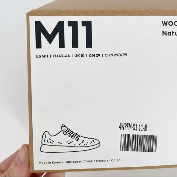 Allbirds Mens Wool Runner Fluff White Running Shoes Size 11 Natural Sneakers