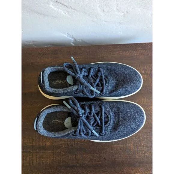 Allbirds Women's Wool Runner Mizzles Navy Blue Sneaker Shoes - Size 9