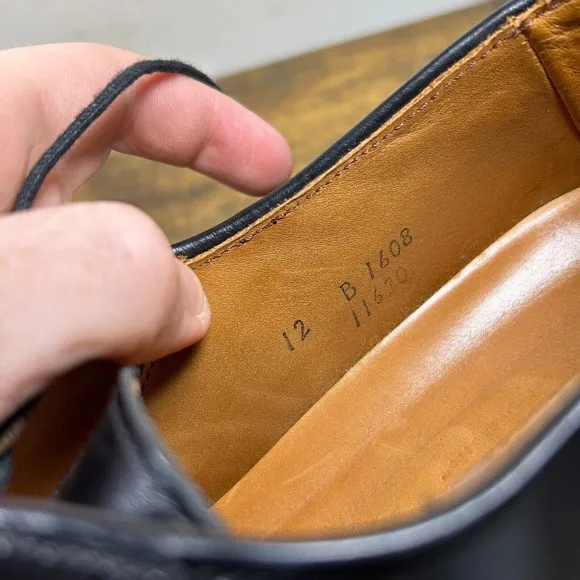 Allen Edmonds Ashton‎ 1608 Black Orthotic Oxfords Dress Shoes 12 B
