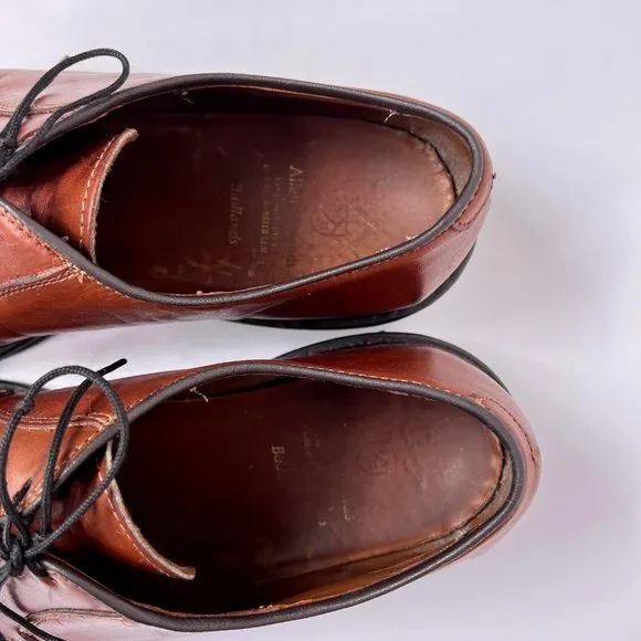 Allen Edmonds Badlands Brown Leather Lace Up Blucher Comfort Dress Shoes Sz 10 D