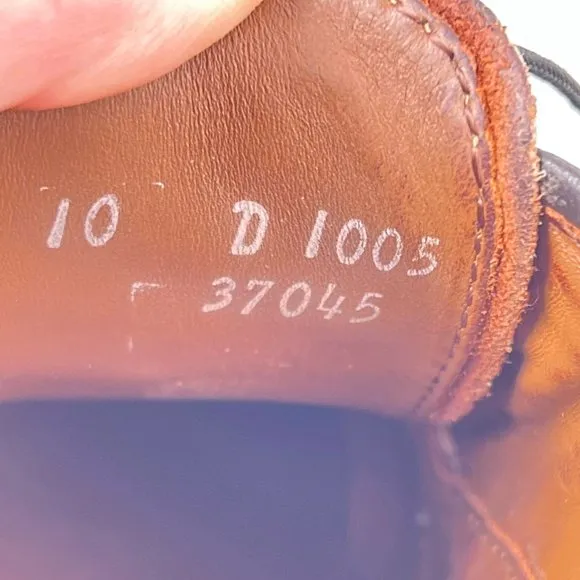 Allen Edmonds Badlands Brown Leather Lace Up Blucher Comfort Dress Shoes Sz 10 D