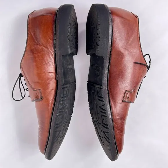 Allen Edmonds Badlands Brown Leather Lace Up Blucher Comfort Dress Shoes Sz 10 D