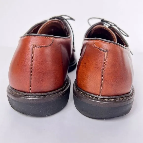 Allen Edmonds Badlands Brown Leather Lace Up Blucher Comfort Dress Shoes Sz 10 D