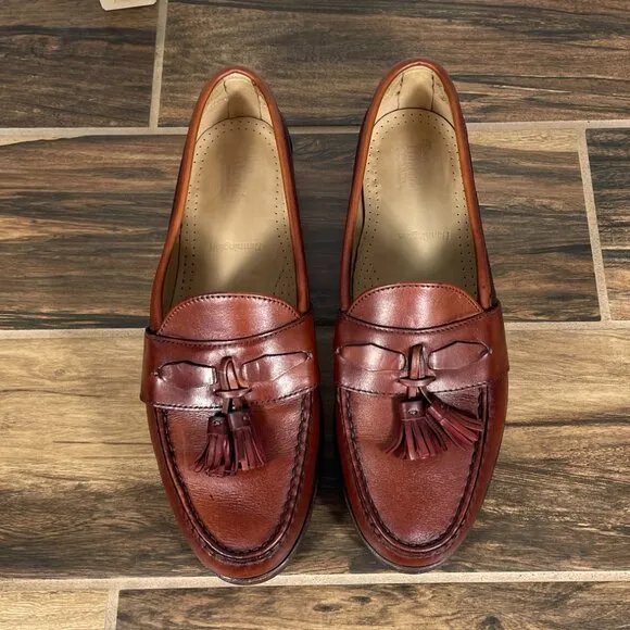 Allen Edmonds Bennington Mens Size 11 Shoes Brown Leather Tasseled Loafers