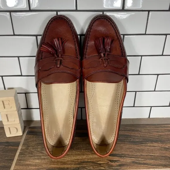 Allen Edmonds Bennington Mens Size 11 Shoes Brown Leather Tasseled Loafers