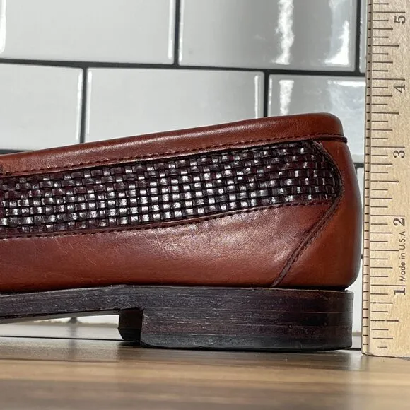 Allen Edmonds Bennington Mens Size 11 Shoes Brown Leather Tasseled Loafers
