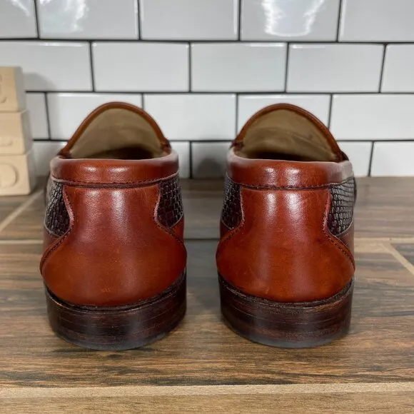 Allen Edmonds Bennington Mens Size 11 Shoes Brown Leather Tasseled Loafers