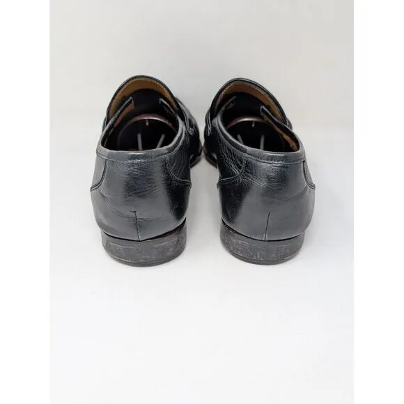 Allen Edmonds Bergamo Loafers Black Shoes Men's Size 9.5 D Slip on Italian Italy