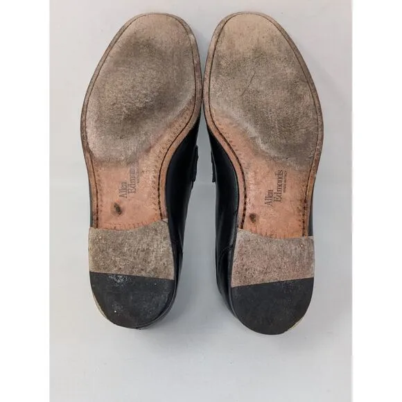 Allen Edmonds Bergamo Loafers Black Shoes Men's Size 9.5 D Slip on Italian Italy