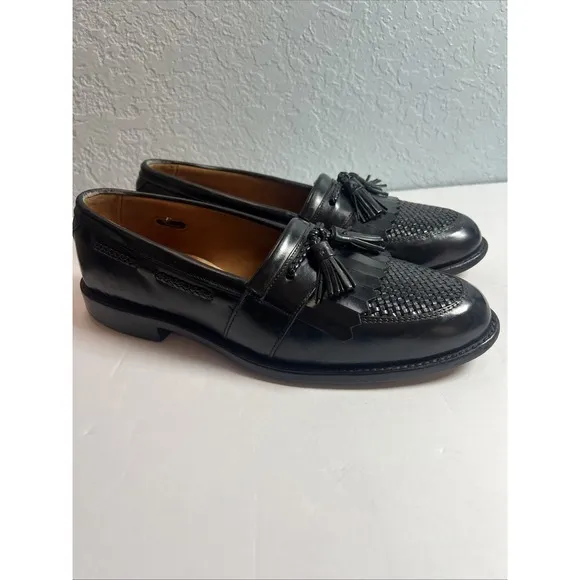 Allen Edmonds Cody Mens Shoes Size 10.5D Tassel Slip On Loafers  Black Leather