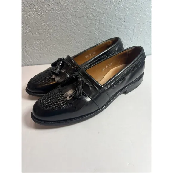 Allen Edmonds Cody Mens Shoes Size 10.5D Tassel Slip On Loafers  Black Leather