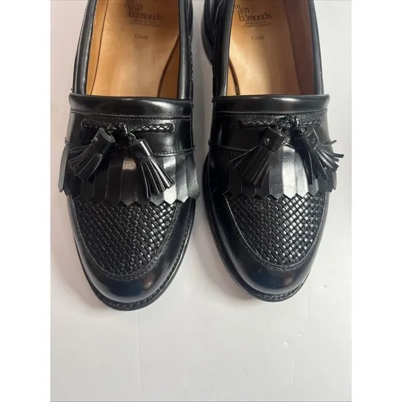 Allen Edmonds Cody Mens Shoes Size 10.5D Tassel Slip On Loafers  Black Leather