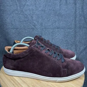 Allen Edmonds Courtside Shoes Men's 10 E Brown Suede Low Top Casual Sneakers