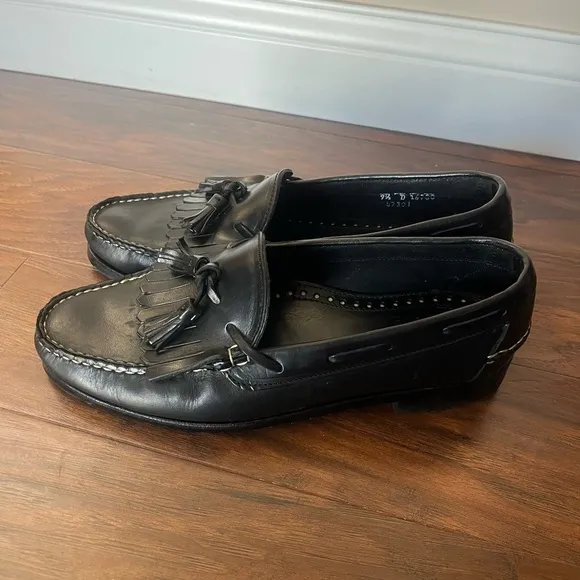 Allen Edmond’s Dellwood Men's Black Tassel Loafers-Size 9.5 D