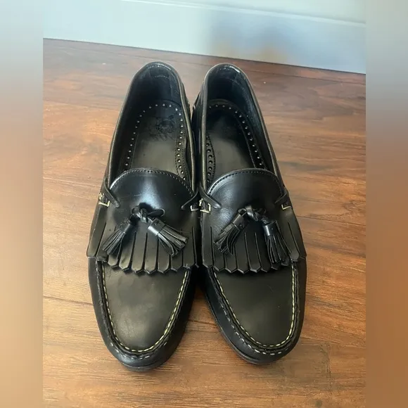 Allen Edmond’s Dellwood Men's Black Tassel Loafers-Size 9.5 D