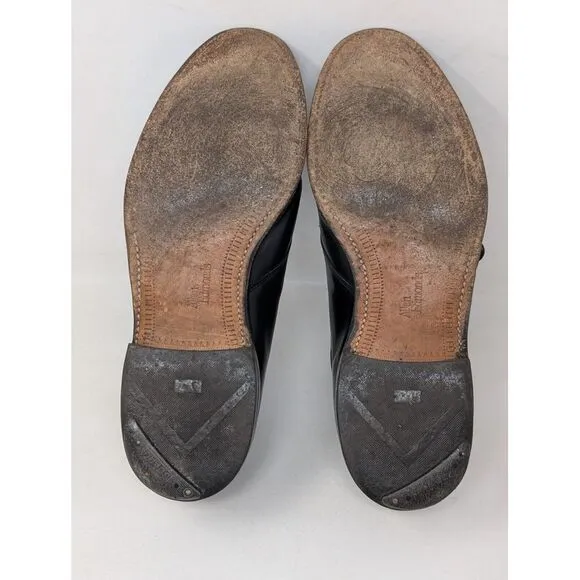 Allen‎ Edmonds Dress Shoes Mens 11 D Black Hillsboro Leather Cap Toe Monk Strap