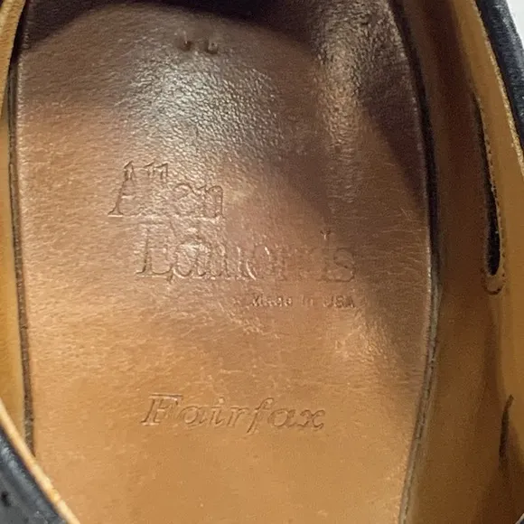 Allen Edmonds Fairfax Black Wholecut Wingtip Men's Shoes Size 10.5 D Loafers