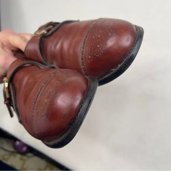 Allen Edmonds Hillsboro Shoes Mens 11 Leather Monk Strap Brogue