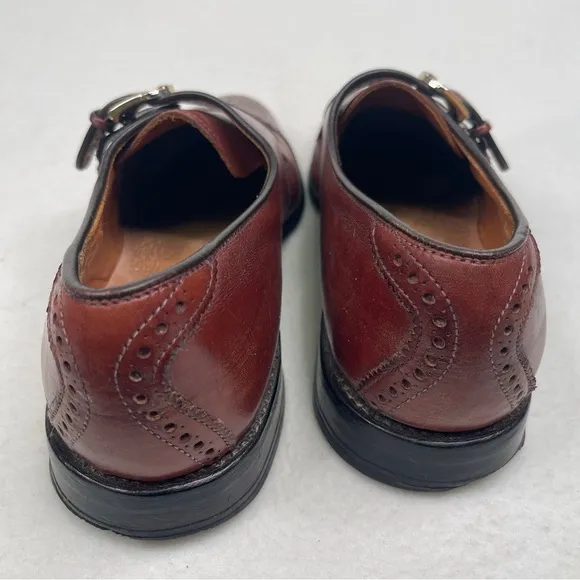 Allen Edmonds Hillsboro Shoes Mens 11 Leather Monk Strap Brogue