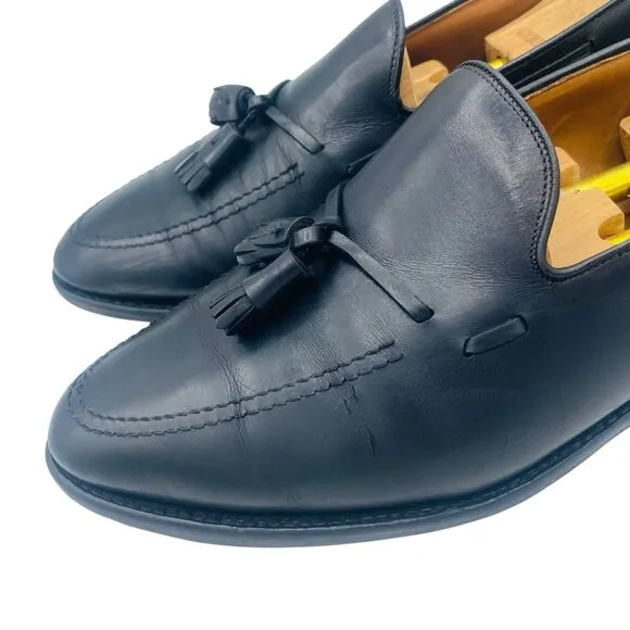 Allen Edmonds Loafers Mens 13D Black “Grayson” 8217 Leather Tassle Shoes