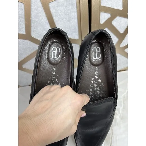 Allen Edmonds loafers Slip On Black Leather 10 D Casual Shoes Men
