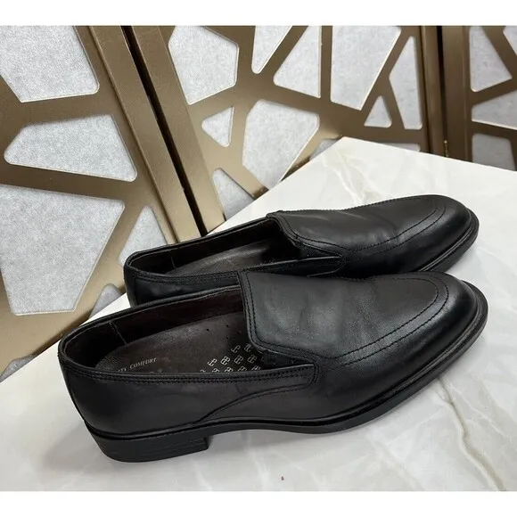 Allen Edmonds loafers Slip On Black Leather 10 D Casual Shoes Men