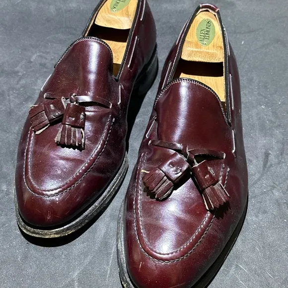 Allen Edmonds Men's Burgundy Leather Loafers