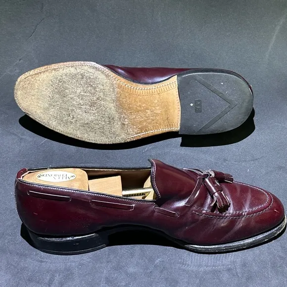 Allen Edmonds Men's Burgundy Leather Loafers