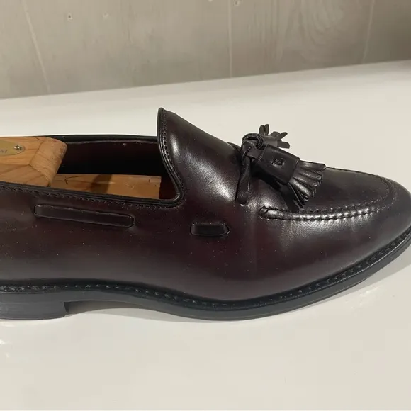 Allen Edmonds Men's deep blood burgandyTassel Loafers-Shell Cordovan