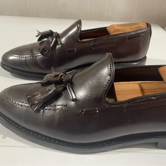 Allen Edmonds Men's deep blood burgandyTassel Loafers-Shell Cordovan