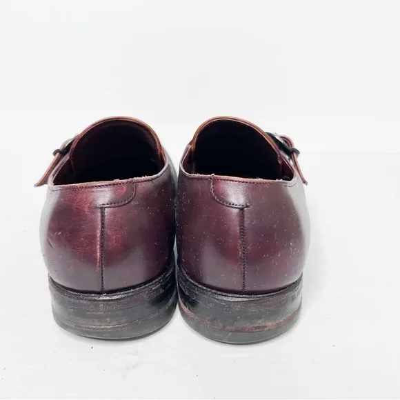 Allen Edmonds Monk Strap Brown Leather Oxfords Dress Shoes Size 10