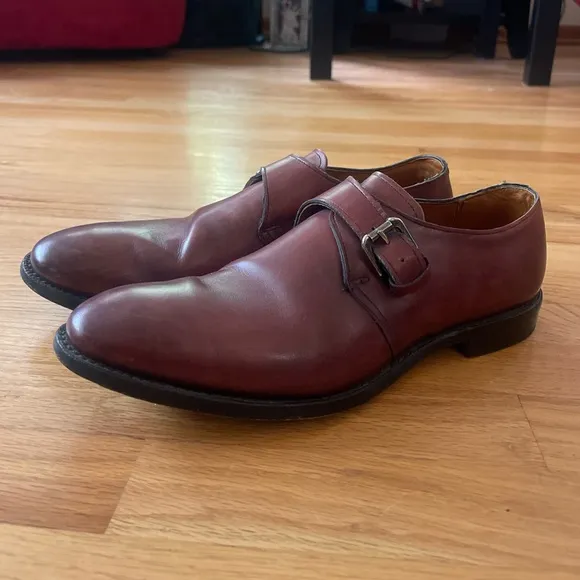 Allen Edmonds Monk Strap Shoes in Ox Blood Color