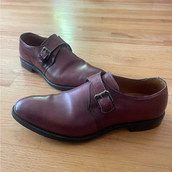 Allen Edmonds Monk Strap Shoes in Ox Blood Color