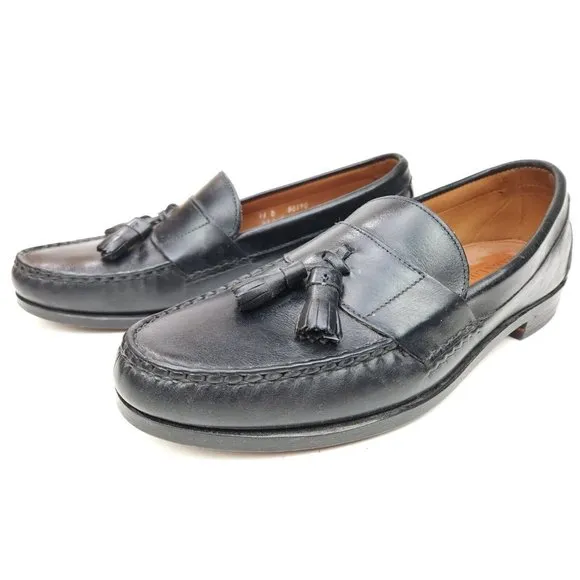 Allen Edmonds SCHREIER  Men's Tassel Loafers 11 B Black Dress Shoes DISCONTINUED